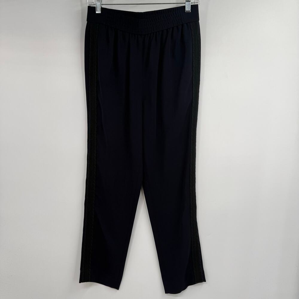 Kobi Halperin Manning Pants Womens S Midnight Blue Viscose Side Stripe Pull On